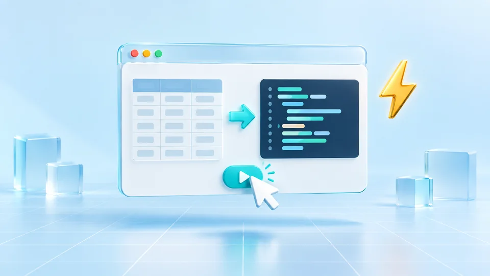 Diagramm, das zeigt, wie ein Tool sich öffnet und ohne Konto oder Installation ein Ergebnis liefert