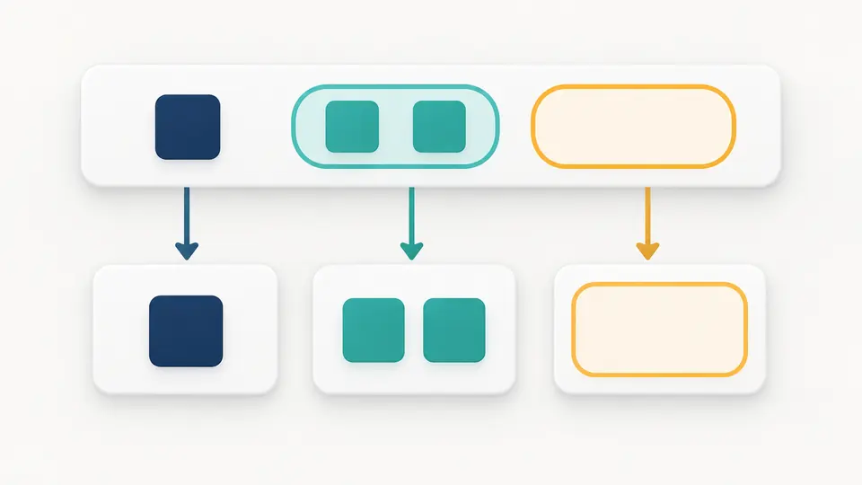 Grouped input fragments become separate tokens, including one empty outlined token.