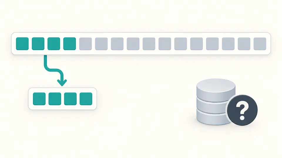 A long row of tokens with its first segment copied to a shorter row and an unresolved repository symbol