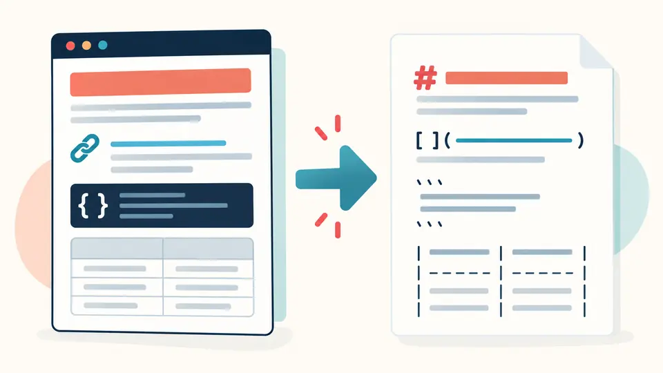 Document structure kept across HTML and Markdown