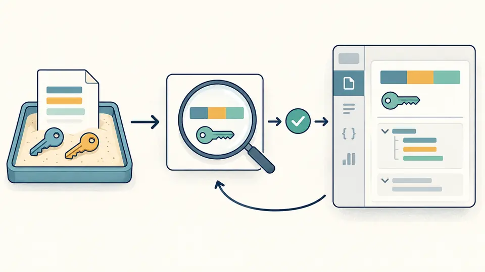 A separate test draft produces a token and public key preview before an explicit replacement step.
