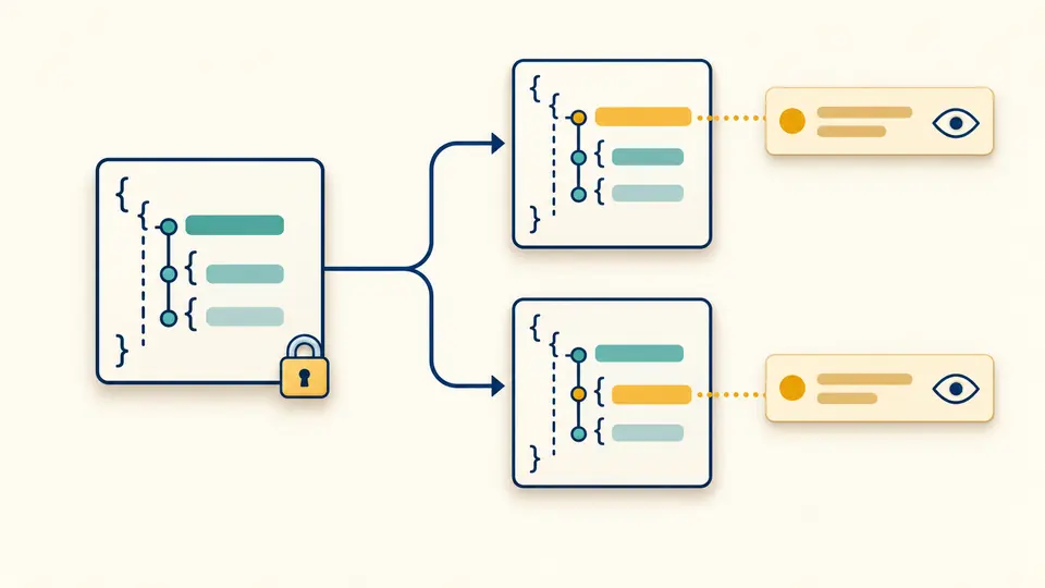 An unchanged schema branches into two target profiles with different diagnostic markers.