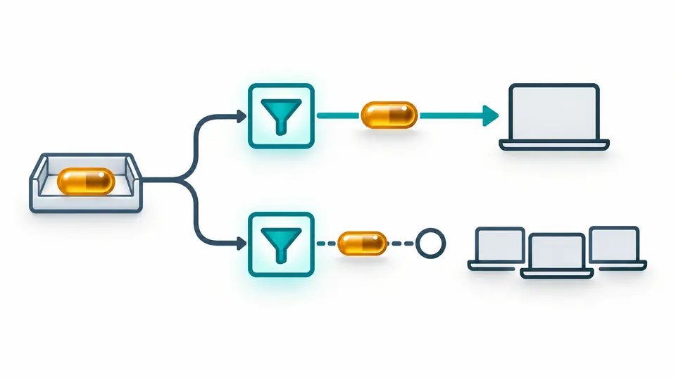 Two subscription paths both match a stored topic, while only the ordinary subscription receives the old retained message