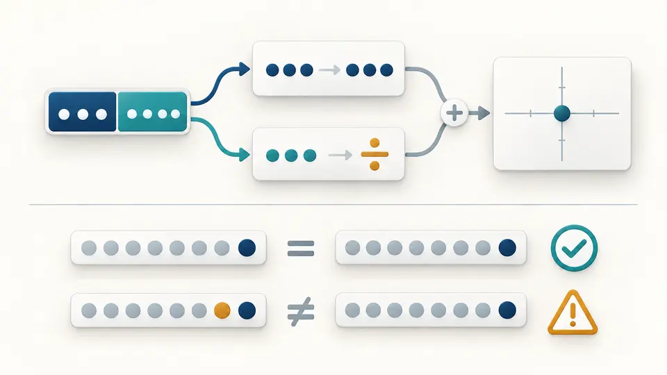 A coordinate field is split into degrees and minutes and recombined, beside separate matching and failing checksum indicators.