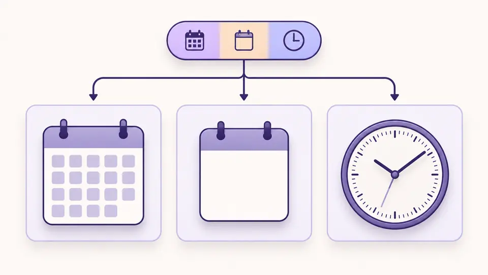 An interval splits into separate calendar-month, calendar-day and precise-clock compartments
