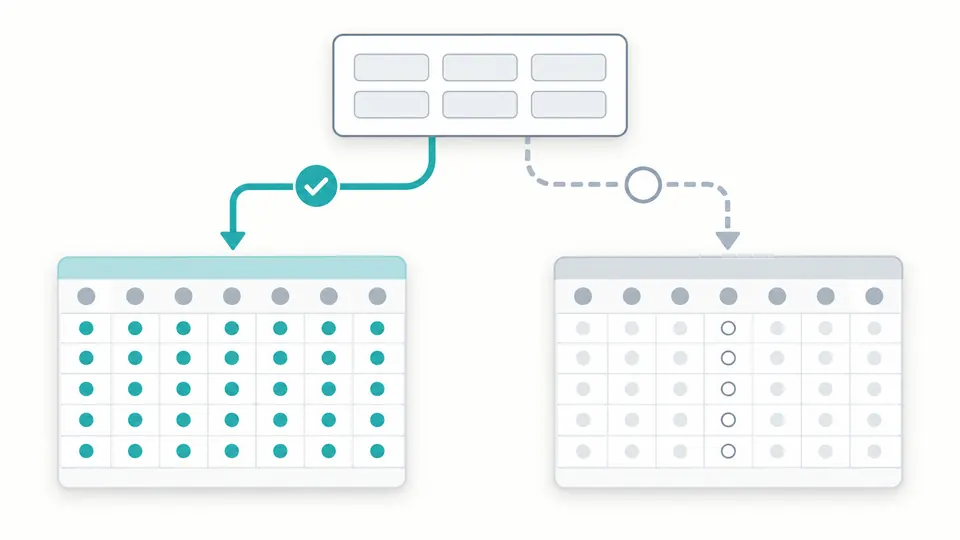 Two calendar condition paths branch from a single input; one path is selected and the other stays inactive.