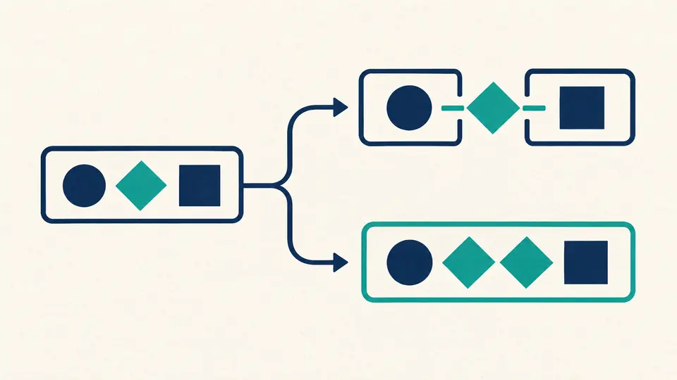 One input card branches into two different enclosing structures for two shell dialects.