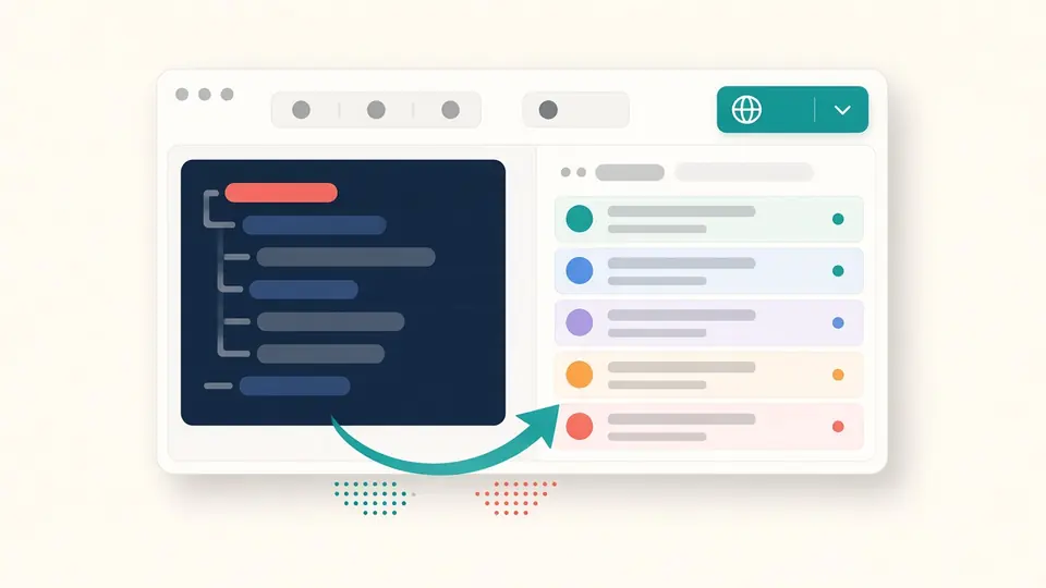 A language dropdown switching from Auto-detect to a manually chosen language while the same trace re-parses