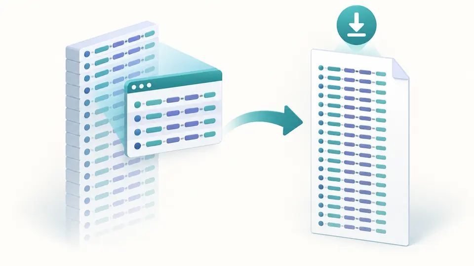 A short preview beside a complete, longer list and a downloadable document.