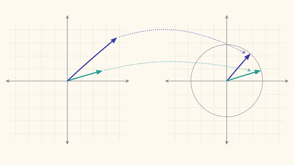 Two unequal arrows become equal-length arrows along their original directions without changing the source arrows.