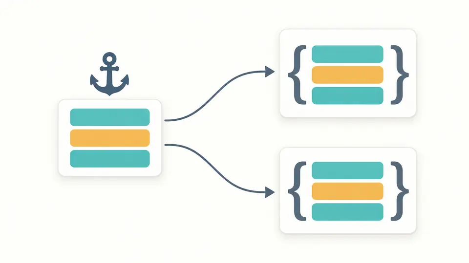 One shared value branches into two independent copies in the output.